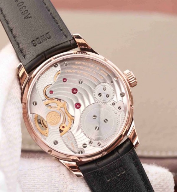 Replica IWC AZ Portuguese Flying Tourbillon SS Black Dial Leather Strap