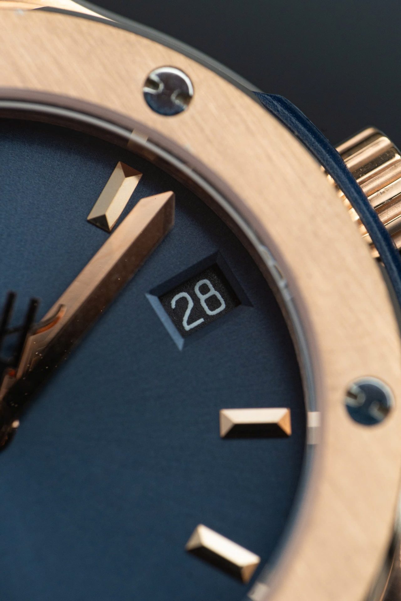 Hublot Replica Watch Classic Fusion King Gold Dial Blue 33mm