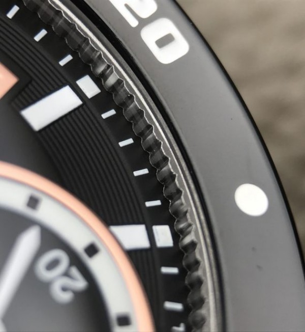 Replica Cartier JJF Calibre De Cartier Diver DLC Black Dial RG Bezel Black Rubber Strap A23J
