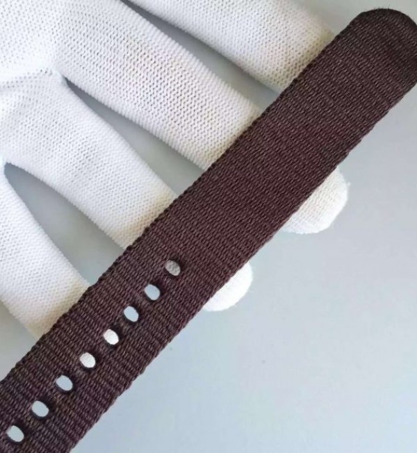 Replica Omega Speedmaster Moonwatch Apollo 11 45th anniversary Limited Brown Dial Nylon Strap