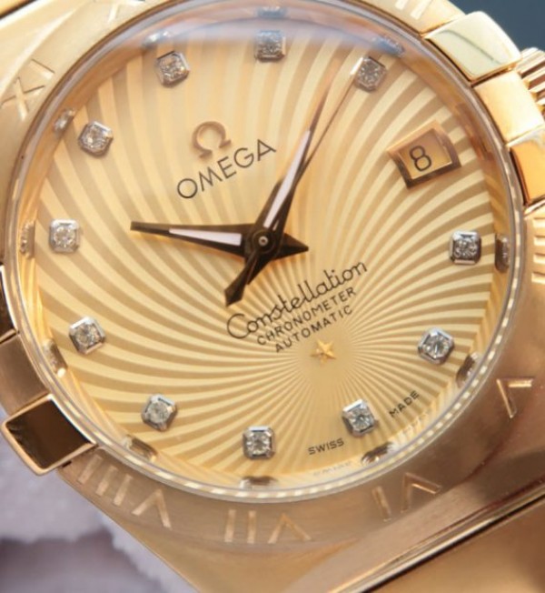 Replica Omega V6 Constellation 123.20.35 YG Case Yellow Dial