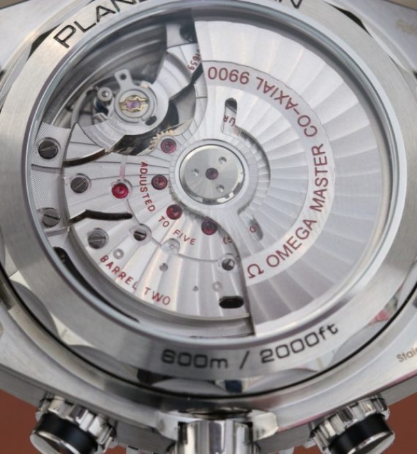 Replica Omega Planet Ocean Master Chronometer OMF Black LiquidMetal SS Bracelet A9900