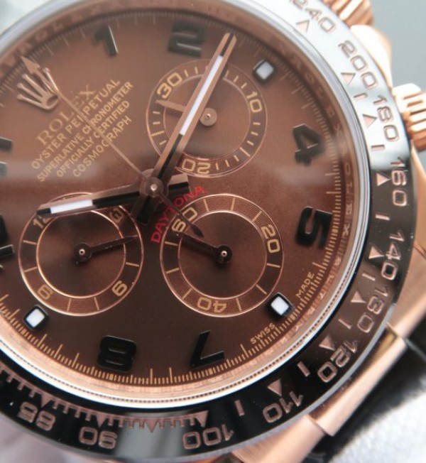Replica Rolex Daytona 116515 Noob Chocolate Dial Black Leather Strap A7750
