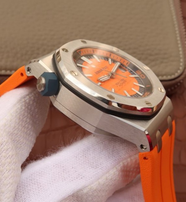 Replica Audemars Piguet JF Royal Oak Offshore Diver 2017 Orange 15710 Rubber Strap A3120