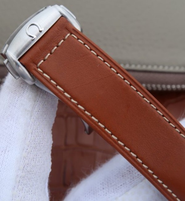 Replica Omega XF Aqua Terra Master White Textured Dial Orange Hands Leather A8900