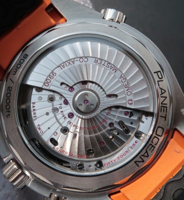 Replica Omega OMF Planet Ocean Master Chronometer SS Black/Orange Bezel Black Dial Nylon A9900