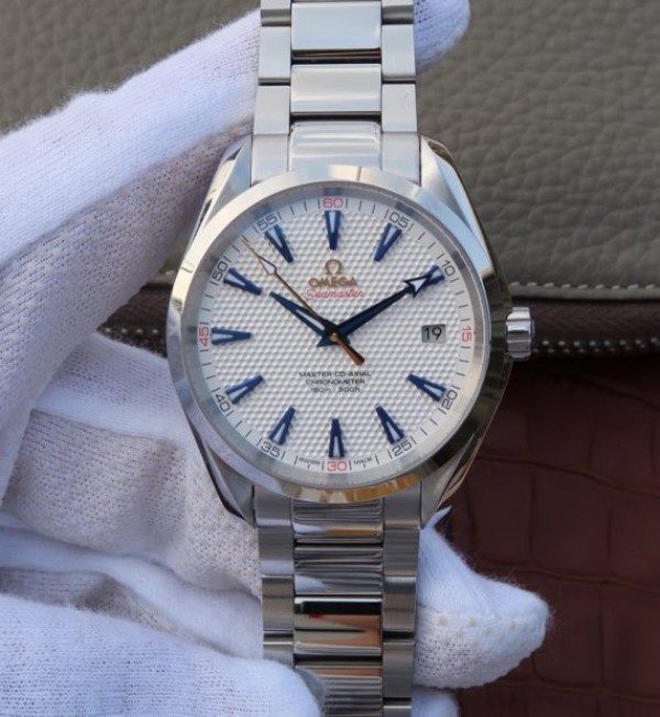 Replica Omega Seamaster 150M Ryder Cup White Textured Dial SS Bracelet A8500