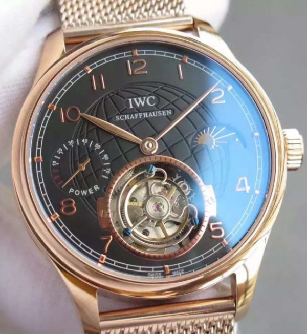 Replica IWC TF Portuguese Tourbillon Moonphase RG Bracelet