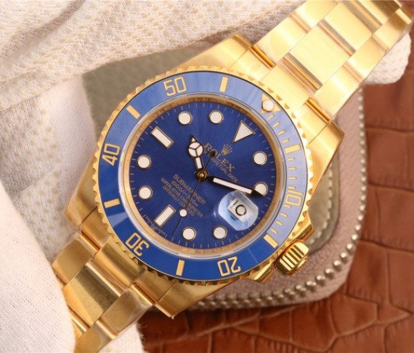 Replica Rolex Submariner 116613 LB Noob YG Wrapped Blue Dial YG Wrapped Bracelet Eta2836