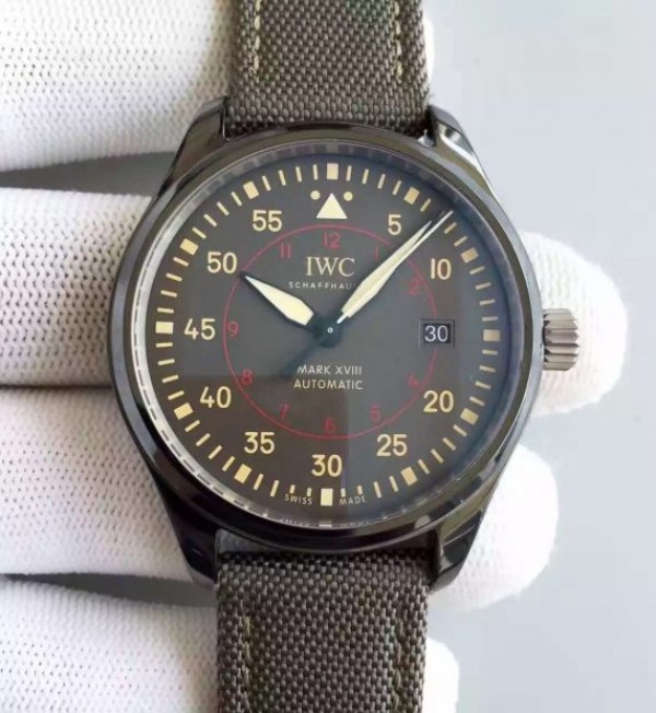 Replica IWC MKF Mark XVIII IW324702 Gray Dial Nylon Strap A2892