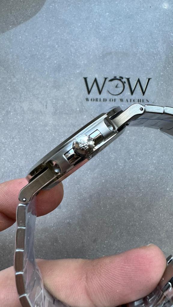 Replica PATEK PHILIPPE Nautilus 5811/1G PPF 1:1 Best Edition Grey Textured Dial on SS Bracelet Asian Cal.26-330CS