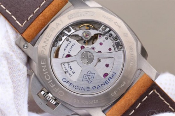 Replica Panerai PAM1351 Titanium ZF Brown Dial Brown Asso Strap P9010