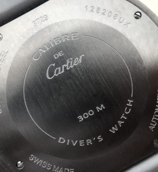 Replica Cartier JJF Calibre De Cartier Diver DLC Black Dial RG Bezel Black Rubber Strap A23J