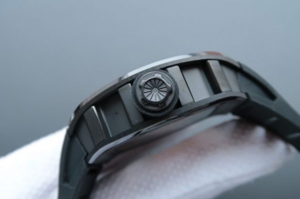 Replica Richard Mille RM052 Black Ceramic Gold Skull Dial Black Rubber Strap MIYOTA8215