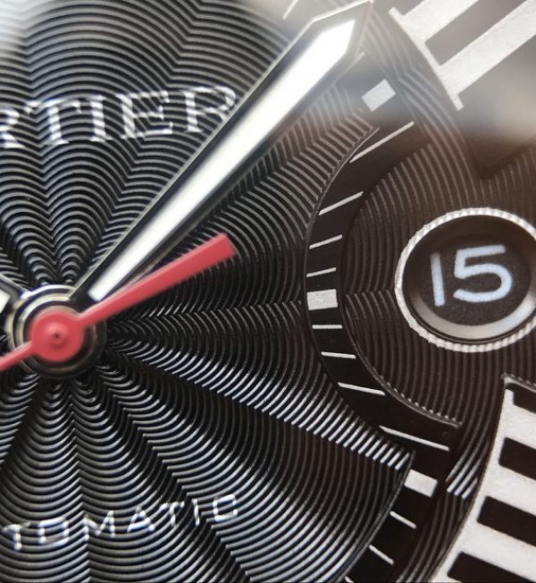 Replica Cartier JF Ballon Bleu 42mm DLC All Black Black Textured Dial Leather Strap A1847