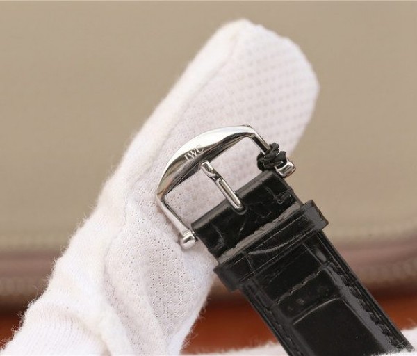Replica IWC TW Da Vinci IW3566 Blue Dial Black Leather Strap A2892