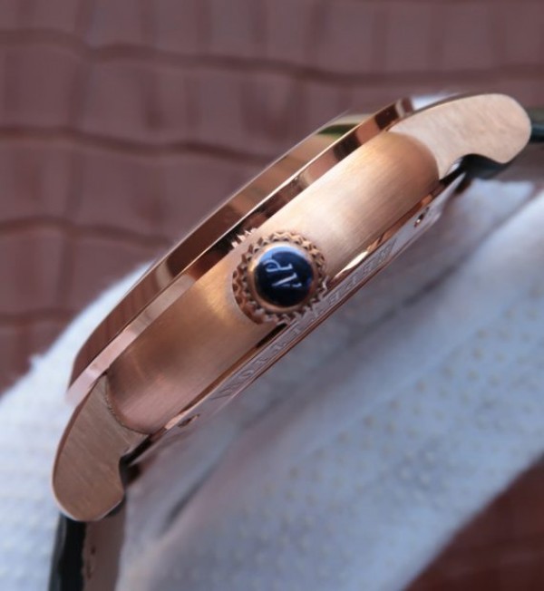 Replica Audemars Piguet Jules Audemars Skeleton Tourbillon RG Dial Leather Strap