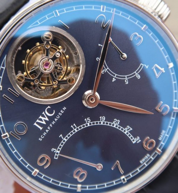 Replica IWC AZ Portuguese Tourbillon IW5046 Blue Dial