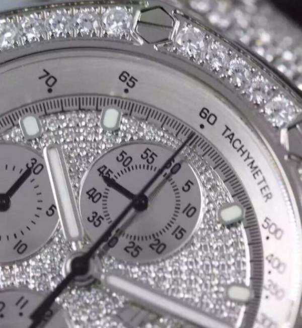 Replica Audemars Piguet JF Royal Oak Offshore SS Full Paved Diamonds A7750