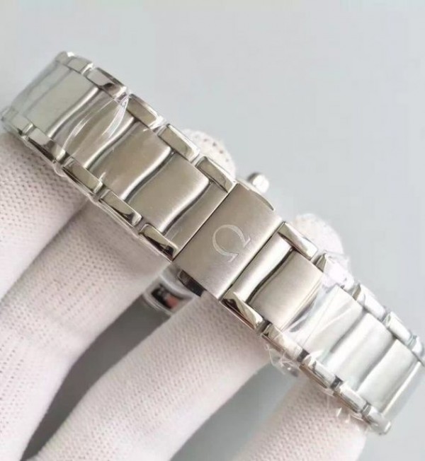 Replica Omega De Ville Lady SS White Dial SS Bracelet A8520