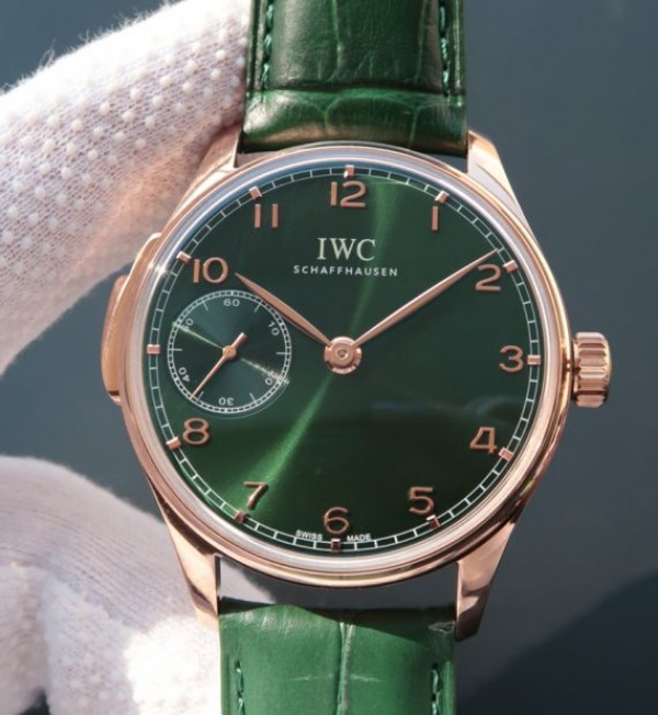 Replica IWC YLF Portuguese RG IW5242 Green Dial Gold Makers