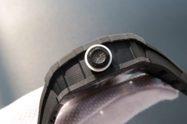 Replica Richard Mille RM035 Rafael Nadal Forge Carbon Titanium Case KVF Skeleton Dial White Rubber Strap MIYOTA8215