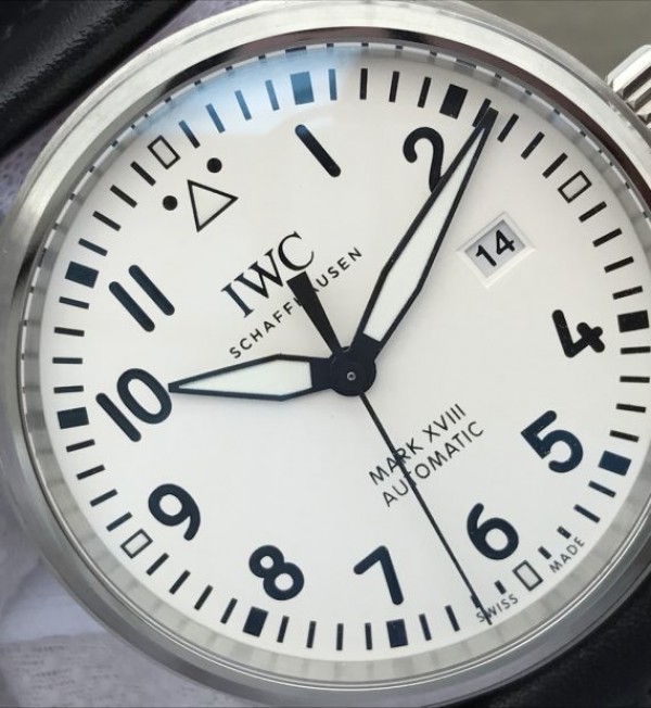 Replica IWC XF Mark XVIII IW327002 White Dial Leather Strap A2892