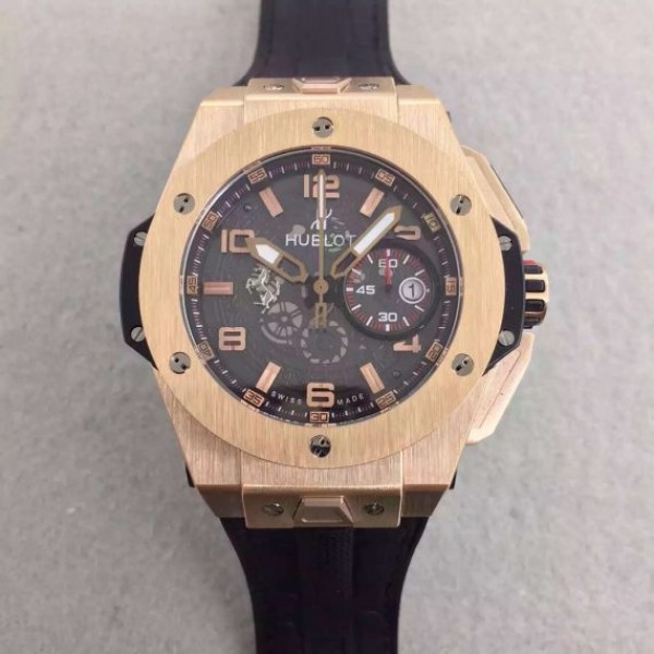 Replica Hublot Big Bang Ferrari Limited Edition RG Black Dial Black Rubber Strap A7753