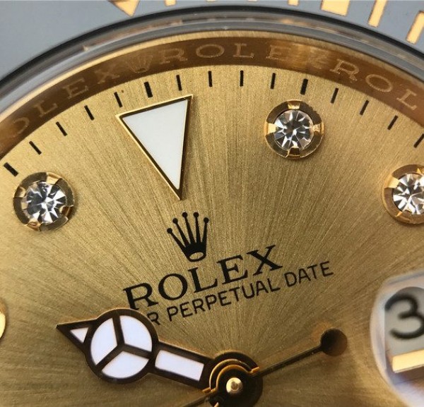 Replica Rolex Submariner 116613 LN Diamonds Markers YG Dial SS/YG Bracelet Eat2836