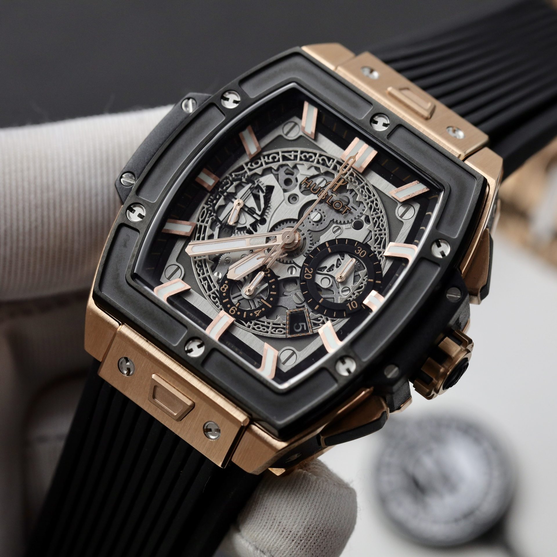 Hublot Replica Watch Spirit Of Big Bang King Gold Black Dial 42mm