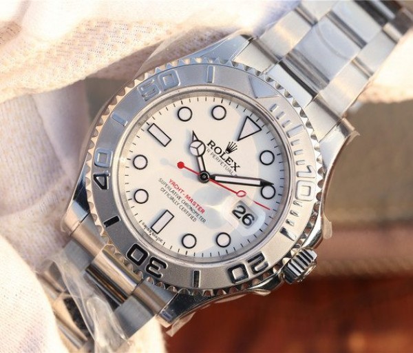 Replica Rolex Yacht-Master 116622 JF White Dial on SS Bracelet SH3135