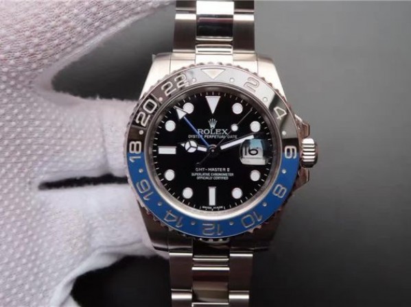 Replica Rolex GMT-Master II 116710 BLNR Black/Blue Ceramic Noob A3186