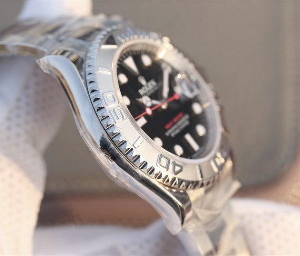 Replica Rolex Yacht-Master 116622 JF Black Dial SS Bracelet A2824
