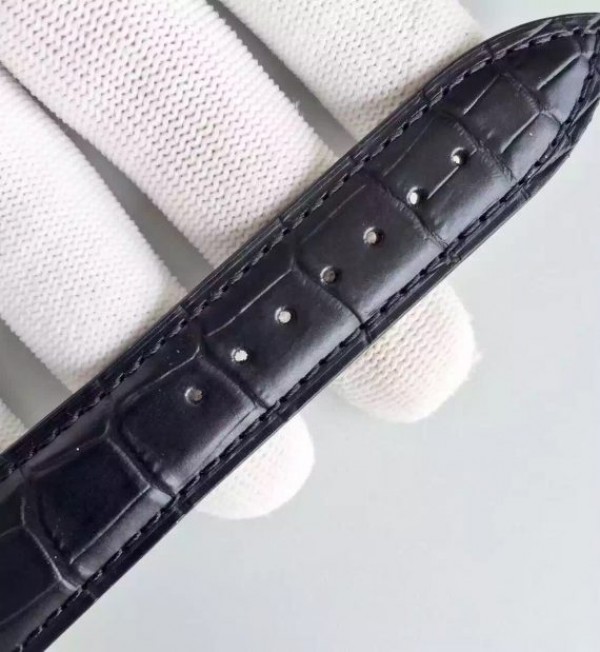 Replica Audemars Piguet Jules Audemars 15170 Roman numerals SS Black Dial Leather Strap A3120