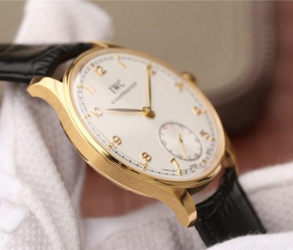 Replica IWC ZF Portuguese IW5454 YG White Dial Leather Strap A6498