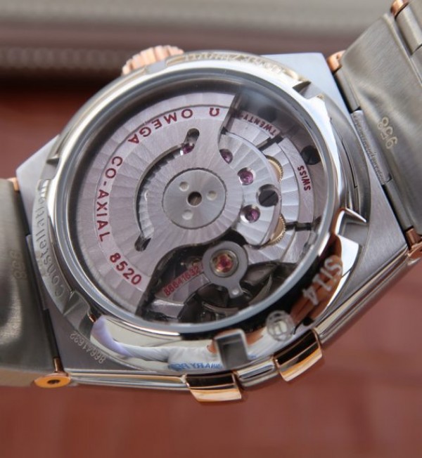 Replica Omega V6 Constellation 27mm RG Dial Diamonds Markers SS/RG Bracelet A8520