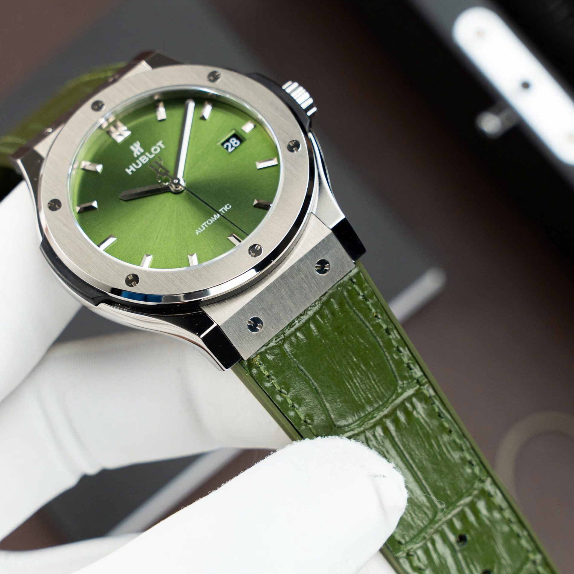 Hublot Classic Fusion Titanium Black Replica Watches Movement SW300 Weight 84 Gram 42mm