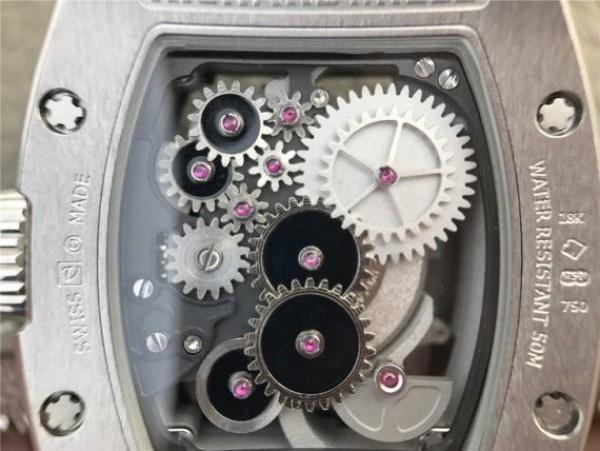 Replica Richard Mille RM018 Hommage a Boucheron SS Black Skeleton Dial Black Rubber Strap 6T51