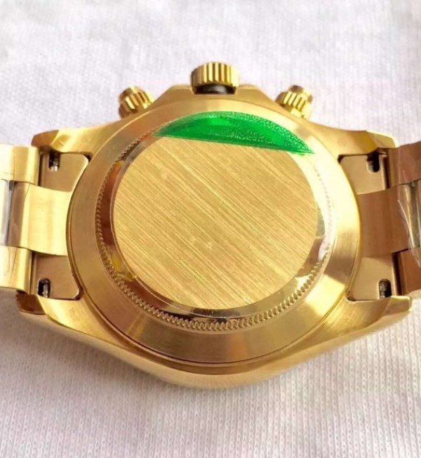 Replica Rolex Daytona 116518 YG Green Dial on YG Bracelet A4130