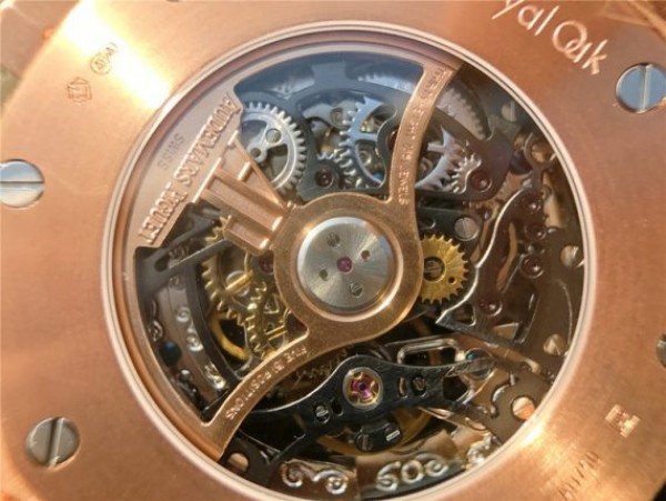 Replica Audemars Piguet Royal Oak 41mm Double Balance Wheel Openworked 15407 RG JF  RG Bracelet A3132