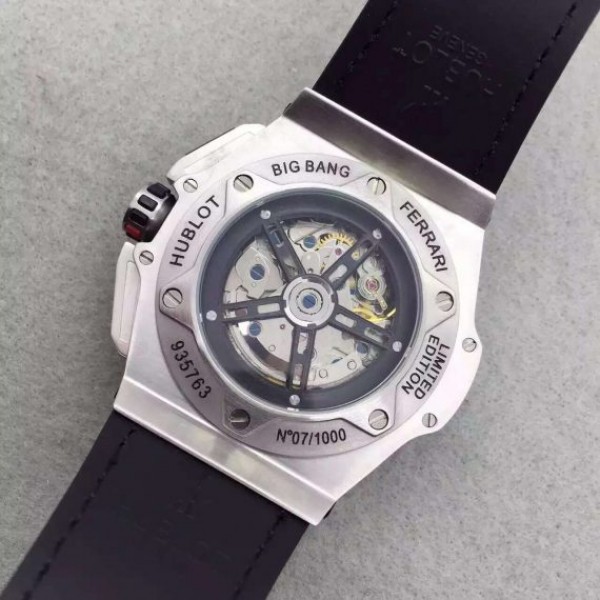 Replica Hublot Big Bang Ferrari Limited Edition SS Black Dial Black Rubber Strap A7753