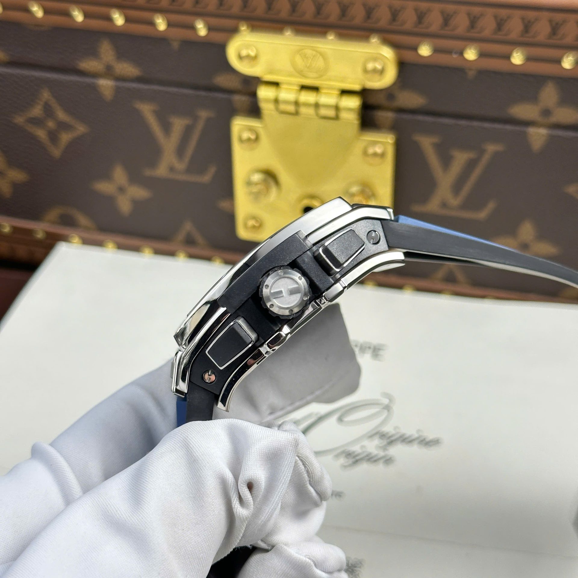 Hublot Spirit Of Big Bang Titanium Replica Watch Dial Blue BBF Factory 42mm