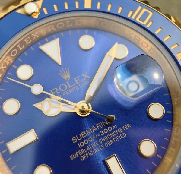 Replica Rolex Submariner 116613 LB Noob YG Wrapped Blue Dial YG Wrapped Bracelet Eta2836