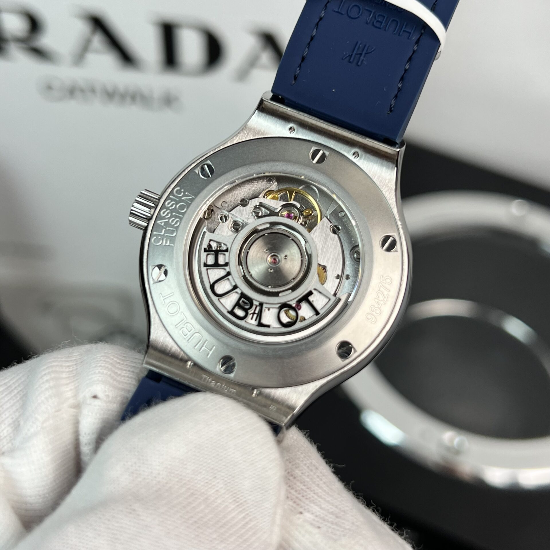 Hublot Classic Fusion Replica Watch Moissanite Diamond Blue 38mm