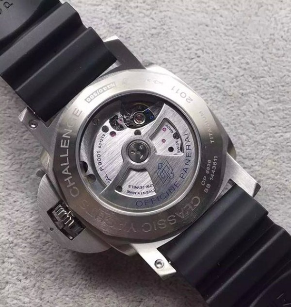 Replica Panerai ZF PAM371 Titanium Black Rubber Strap ZP9001