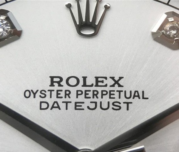 Replica Rolex DateJust 41mm 126300 Noob White Dial Diamonds Markers SS Bracelet A3235