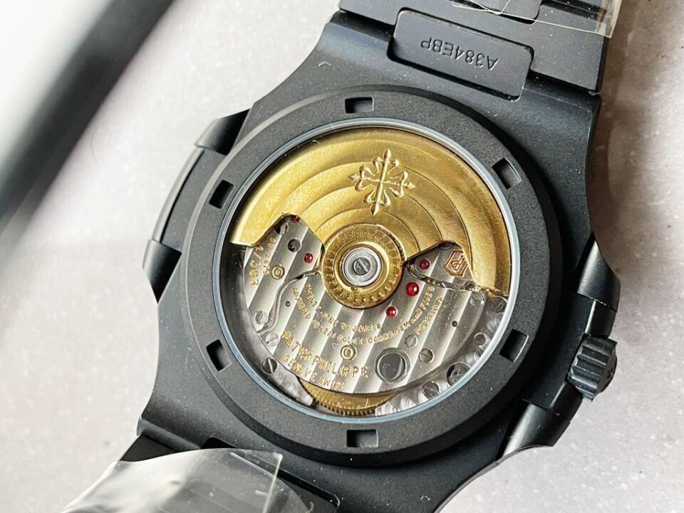 Replica PATEK PHILIPPE Nautilus 5711 ppf 1:1 Best Edition Black Dial on Black Bracelet A324 V2