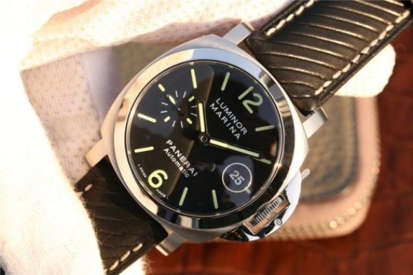 Replica Panerai PAM048 XF Black Dial Black Leather Strap A7750