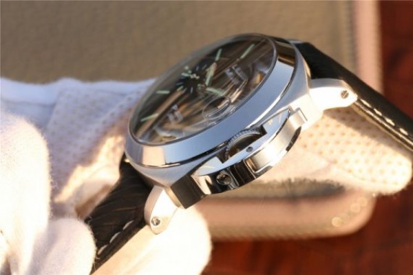Replica Panerai PAM048 XF Black Dial Black Leather Strap A7750