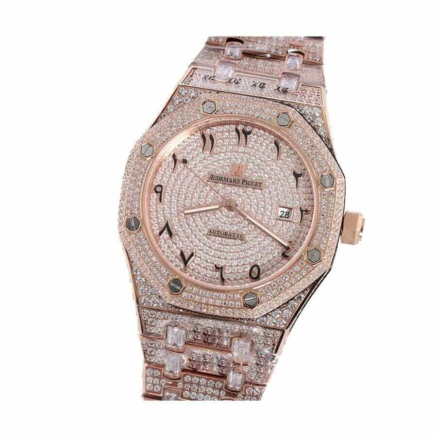 Audemars Piguet Royal Oak Iced Out Rose Gold Replica